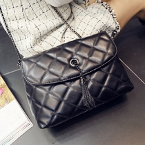 Tide brand 2021 new womens bag European and American retro fashion leather chain bag diamond shoulder shoulder bag bag women