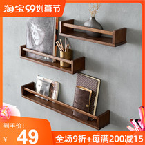 Solid wood wall shelf Wall Book newspaper magazine magazine magazine magazine magazine storage rack shelf kitchen restaurant wall rack
