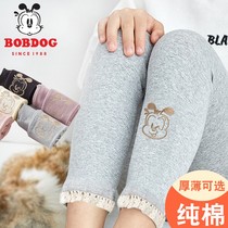 Babu Bean Girls Underpants Children's Sports Treasure One Velvet Children's Flavored Pants Wear Black Pants Outside