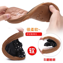 Large size womens slippers 41-43 wear summer 2021 new beef tendon bottom flat flat flat with bow fashion cool drag