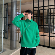 Hualun winter soft sticky turtleneck sweater men winter thick lazy lapels undershirt loose couples knit shirt