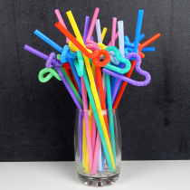 1000 Cola straws disposable transparent color elbow transparent pregnant women lengthy postpartum creative art straws