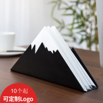 Creative Iron Triangle Tissue Vertical Snow Mountain Tissue Building Café Towel Tissue Clamp Customized