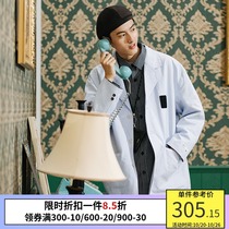 PSO Brand blue and white striped blazer men Spring Autumn jacket loose casual suit Japanese couple