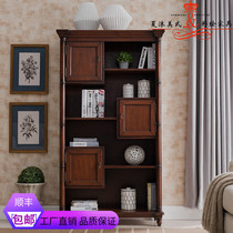 American Color Painted Solid Wood Bookcase Wine Cabinet Decorate Cabinet