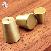 Modern minimalist closet cabinet door pure copper handle Nordic single hole drawer pull handle gold light lavish hardware brass accessories