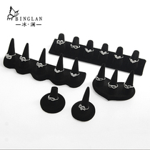 Binglan Korean flocked resin ring rack jewelry jewelry rack jewelry counter ornaments display ring seat ring seat props