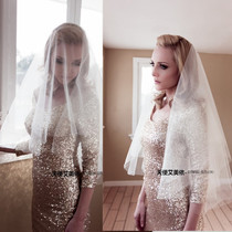 Classic simple fresh plain yarn naked yarn Bride wedding accessories photo studio photo head yarn hard yarn