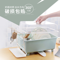 Cupboard household kitchen put bowl chopsticks storage box with lid drain bowl rack kitchen supplies rack Bowl storage box