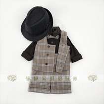 Shadow building 2018 new Korean version waistcoat 1-2-year-old male Baofashion Fashion Writing True Gown