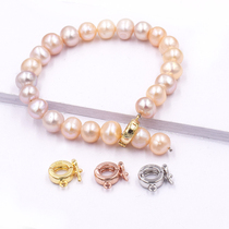 s925 half silver button buckle manual beaded jewelry buckle diy pearl bracelet chain buckle clip accessories material