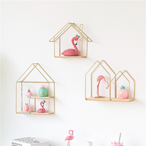 Small house Shelves Mecchia Store Wall Hung Iron Art Deco bedroom Living room Perforated Wall Wall-mounted Lodge