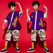 Childrens Dance costumes children hip hop hip-hop dance-music of the tide served boys summer handsome loose short-sleeved kit