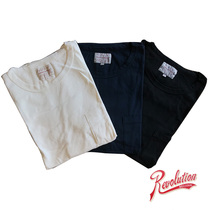 Old Chen recommends Italian Bakuto893 breathable bamboo cotton round neck short sleeve pocket tricolor retro T-shirt