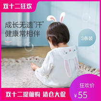 Full cotton age baby sweat towel children sweat cotton gauze pad back towel increased 3 25x50cm