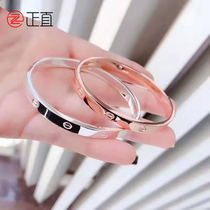 Silver Bracelet Women 2021 New Opening Japan and South Korea Simple Student Day Gift Straight Silver 999 Sterling Silver Bracelet