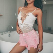 Fufager European and American sexy band lace mesh hot backless conjoined vest vest female jumpsuit nightgown