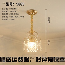 Crystal restaurant chandelier light and luxurious ceiling light hallway Xuanguan gangway le light lavish cloakroom stairs light door hall lamp