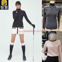 South Korean Volvik golf suit blouse 21 autumn golf woman high collar body jacket with warm-knitted sweatshirt