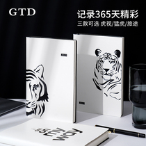 Kajie GTD2022 Year of the Tiger Daily Weekly Schedule Self-discipline Punch a5 Simple Calendar Book Men Notepad Time Management Notebook Custom Printed logo Efficiency Manual