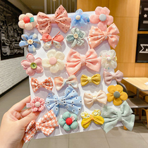 Childrens cute flower hairpin girls bow hairpin headwear baby does not hurt hairpin princess head flower hair accessories