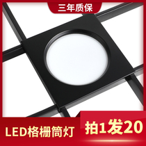 led grille light 15x15 square double head downlight aluminum grille ceiling special light 10*10 aisle bucket DART Light