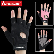 Kawasaki sports gloves half-finger wear-resistant non-slip fitness training running outdoor mountaineering fishing half-exposed breathable
