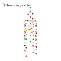  Denmark Bloomingville childrens room cradle air pendant bedbell color wool charm Nordic import