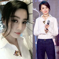 White shirt womens 2021 new spring Korean version of the shirt long-sleeved autumn and winter top light cooked design sense niche