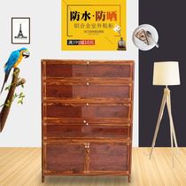 Simple aluminum alloy balcony outdoor corridor shoe cabinet waterproof sunscreen corridor living room assembly household large capacity shoe cabinet