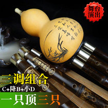  Yunxin natural Zizhu gourd silk musical instrument Beginner adult children three-tone CDB tone combination Professional performance