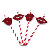 Festive supplies big red creative paper straws red lips props funny PATTY props straws