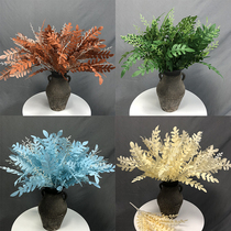 Wedding flower simulation flower simulation flower simulation flower 5 fork acacia centipede leaf wedding flower line flower line with flower matching grass