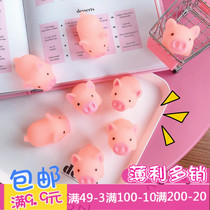Decompression hand knead toy powder pig Soft cute will be called a small pig pinch of a sound and a whole demagogic toy decompress to vent the pig