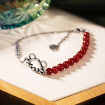 Xissu 925 natural red - manufacture Shark rat this life - long shipping bead bracelet personality minimal female gearl