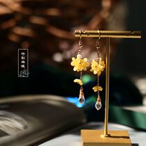 Ear Decoration Design Sensation Elegant  Festival Qi Chill Dew osmanthus small eardrops of delicate extra-fairy Temperament Fluid Su Long