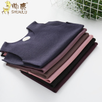 Handsome deer autumn and winter childrens German velvet fleece vest Xpress cut mens and womens childrens thickened vest without bone seams 90-170
