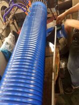 PVC industrial dust pipe woodworking dust pipe ventilation pipe corrugated hose Plastic reinforcement telescopic blue air pipe plastic