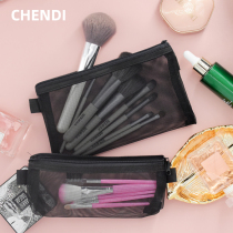  Portable travel makeup brush storage bag mesh professional womens lipstick bag large capacity air cushion bag brush bag makeup bag