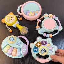 Baby toys Baby over 6 months Early education puzzle Hand grab rattles Male and female children 0-1 years old 8 Music hand clap drums 3