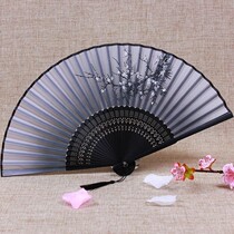 Female fan National Wind folding children female paper fan female fan small girl folding fan plastic antique fresh female
