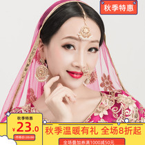 Indo-Pakistani style jewelry headwear earrings two-piece imported nose ring eyebrow heart drop Pasa jewelry accessories Yiman India