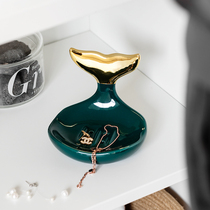 Nordic ins Wind ceramic double layer with drain soap box soap holder hotel bathroom decoration jewelry ring rack