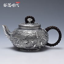 Silver age Old silver pot Sterling silver 999 handmade silver teapot Sterling silver Teapot Tea set Tea pot