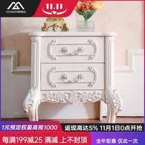 Omani European bedside table lockers solid wood storage cabinets simple French nightstand