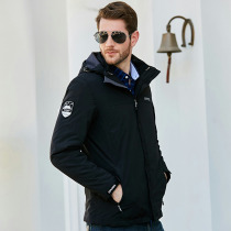 Outdoor stormtrooper mens winter three-in-one detachable velvet thickened windproof jacket Ski mountaineering suit womens tide brand