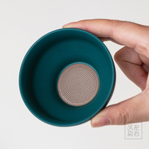 Creative ceramic tea leak device all porcelain integrated isolation tea leak net bubble tea filter tea compartment tea filter tea set accessories