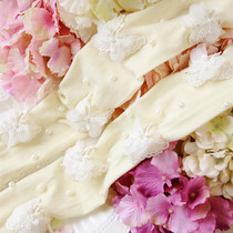 Japanese three-dimensional pearl butterfly thickened white stockings Vertical velvet impermeable pantyhose Bridal socks