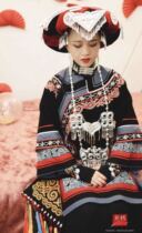Aying Miao Yi custom new Yi clothing female Liangshan traditional bridal dress stage Miao silver collar
