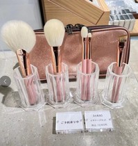 Japanese Special Cabinet Limited White Pinewood 2021 Cherry Blossom Pink Wood Handle Makeup Brush Suit Brushed Bag December Beijing Spot